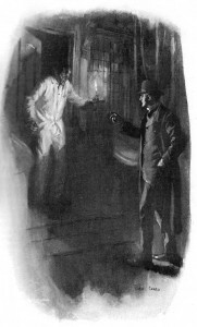 And when the door opened it was a figure of woe that stood within and held an unsteady candle between our faces. Illustration by Cyrus Cuneo